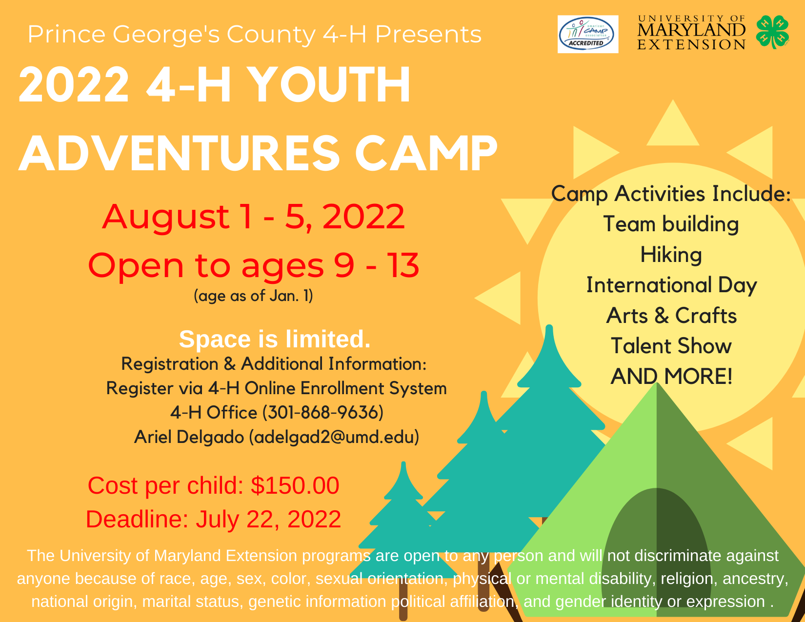 4H Camp University of Maryland Extension